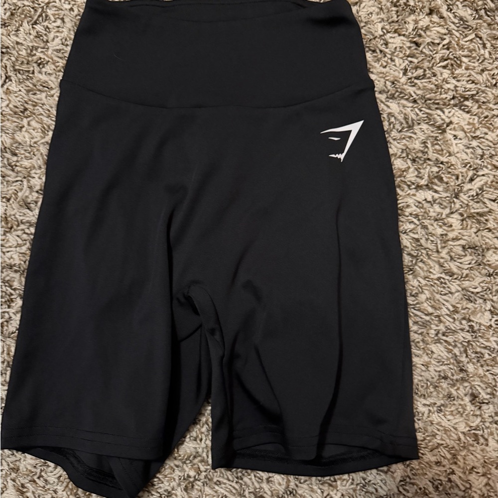 GymShark black butt scrunch athletic Shorts-XS